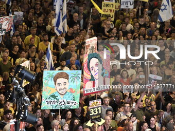 Dozens of thousands of Israelis protest against the Israeli government, calling for the immediate release of the hostages still held by Hama...