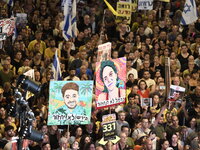 Dozens of thousands of Israelis protest against the Israeli government, calling for the immediate release of the hostages still held by Hama...