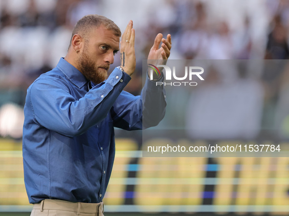 Michele Di Gregorio during the Serie A 2024-2025 match between Juventus and Roma in Turin, Italy, on September 1, 2024 