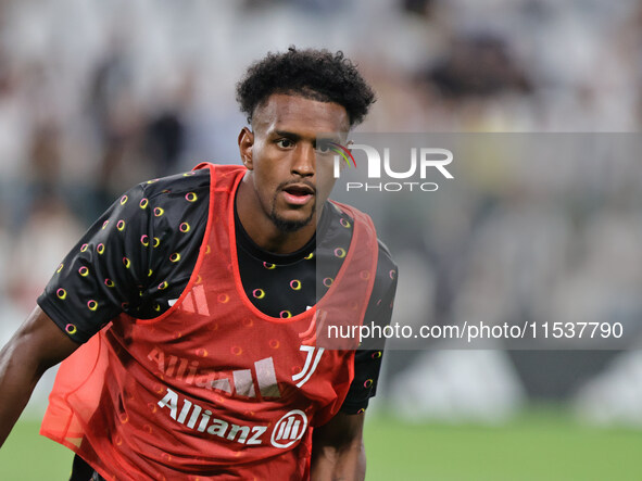 Juan Cabal during the Serie A 2024-2025 match between Juventus and Roma in Turin, Italy, on September 1, 2024 