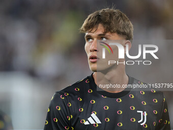 Nicolo Savona during the Serie A 2024-2025 match between Juventus and Roma in Turin, Italy, on September 1, 2024 (