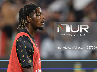 Samuel Tshifunda Mbangula during the Serie A 2024-2025 match between Juventus and Roma in Turin, Italy, on September 1, 2024 (