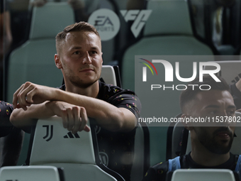 Teun Koopmeiners during the Serie A 2024-2025 match between Juventus and Roma in Turin, Italy, on September 1, 2024 (