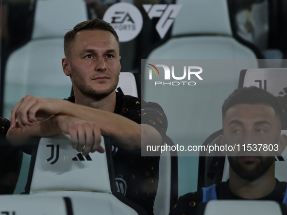 Teun Koopmeiners during the Serie A 2024-2025 match between Juventus and Roma in Turin, Italy, on September 1, 2024 