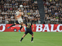 Lorenzo Pellegrini during the Serie A 2024-2025 match between Juventus and Roma in Turin, Italy, on September 1, 2024 (