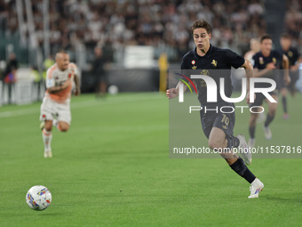 Kenan Yildiz during the Serie A 2024-2025 match between Juventus and Roma in Turin, Italy, on September 1, 2024 (