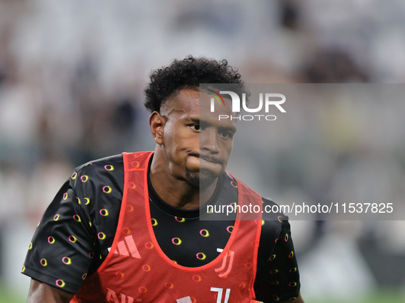 Juan Cabal during the Serie A 2024-2025 match between Juventus and Roma in Turin, Italy, on September 1, 2024 