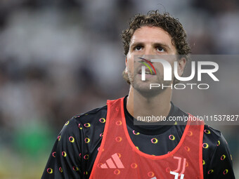 Manuel Locatelli during the Serie A 2024-2025 match between Juventus and Roma in Turin, Italy, on September 1, 2024 (