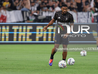 Bremer during the Serie A 2024-2025 match between Juventus and Roma in Turin, Italy, on September 1, 2024 (