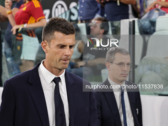 Thiago Motta during the Serie A 2024-2025 match between Juventus and Roma in Turin, Italy, on September 1, 2024 