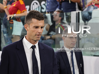 Thiago Motta during the Serie A 2024-2025 match between Juventus and Roma in Turin, Italy, on September 1, 2024 (