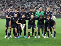 Juventus team during the Serie A 2024-2025 match between Juventus and Roma in Turin, Italy, on September 1, 2024 (