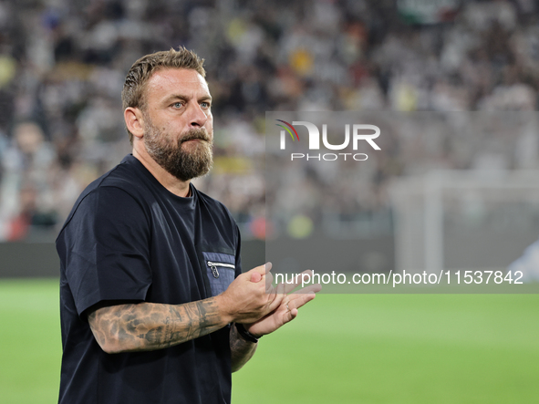 Daniele De Rossi during the Serie A 2024-2025 match between Juventus and Roma in Turin, Italy, on September 1, 2024 