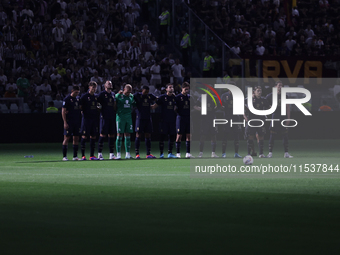 Juventus team during the Serie A 2024-2025 match between Juventus and Roma in Turin, Italy, on September 1, 2024 (