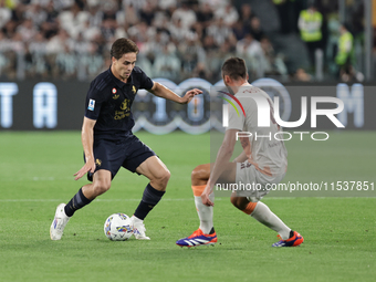 Kenan Yildiz during the Serie A 2024-2025 match between Juventus and Roma in Turin, Italy, on September 1, 2024 (