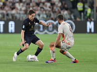 Kenan Yildiz during the Serie A 2024-2025 match between Juventus and Roma in Turin, Italy, on September 1, 2024 (