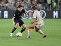 Kenan Yildiz during the Serie A 2024-2025 match between Juventus and Roma in Turin, Italy, on September 1, 2024 (