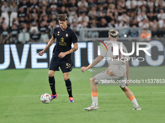 Nicolo Savona during the Serie A 2024-2025 match between Juventus and Roma in Turin, Italy, on September 1, 2024 (