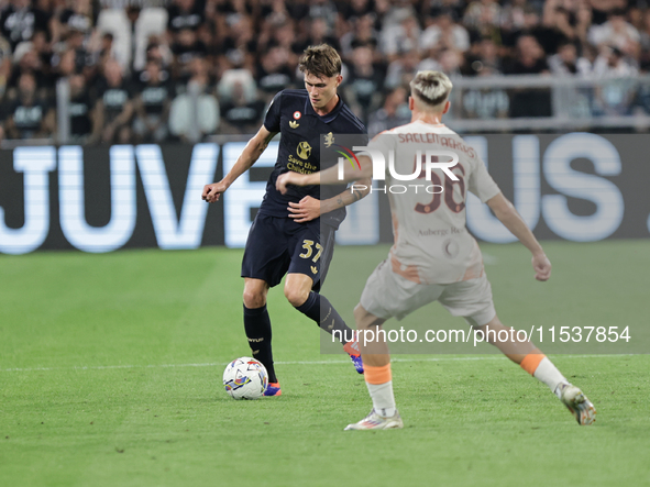 Nicolo Savona during the Serie A 2024-2025 match between Juventus and Roma in Turin, Italy, on September 1, 2024 