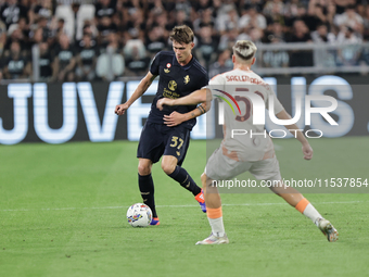 Nicolo Savona during the Serie A 2024-2025 match between Juventus and Roma in Turin, Italy, on September 1, 2024 (