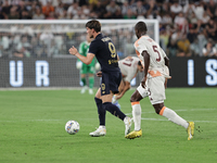 Dusan Vlahovic during the Serie A 2024-2025 match between Juventus and Roma in Turin, Italy, on September 1, 2024 (