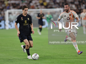 Kenan Yildiz during the Serie A 2024-2025 match between Juventus and Roma in Turin, Italy, on September 1, 2024 (