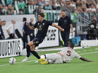 Dusan Vlahovic during the Serie A 2024-2025 match between Juventus and Roma in Turin, Italy, on September 1, 2024 (