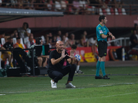 Davide Possanzini is the Head Coach of Mantova 1911 during the Italian Serie B soccer championship football match between Mantova Calcio 191...