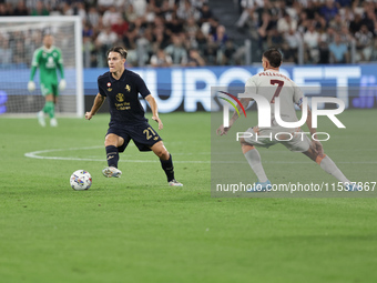 Nicolo Fagioli during the Serie A 2024-2025 match between Juventus and Roma in Turin, Italy, on September 1, 2024 (