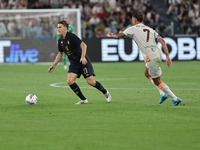 Nicolo Fagioli during the Serie A 2024-2025 match between Juventus and Roma in Turin, Italy, on September 1, 2024 (