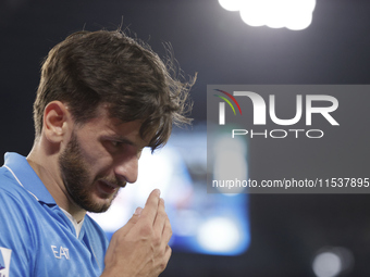 Khvicha Kvaratskhelia of Napoli looks on during the Serie A soccer match between SSC Napoli and Parma Calcio at Stadio Maradona in Naples, I...