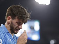 Khvicha Kvaratskhelia of Napoli looks on during the Serie A soccer match between SSC Napoli and Parma Calcio at Stadio Maradona in Naples, I...