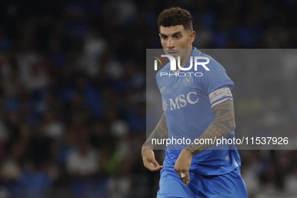 Giovanni Di Lorenzo of Napoli looks on during the Serie A soccer match SSC Napoli vs. Parma Calcio at Stadio Maradona in Naples, Italy, on A...