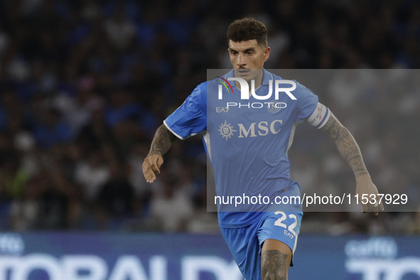 Giovanni Di Lorenzo of Napoli is in action during the Serie A soccer match SSC Napoli vs. Parma Calcio at Stadio Maradona in Naples, Italy,...