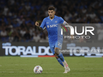 During the Serie A soccer match between SSC Napoli and Parma Calcio at Stadio Maradona in Naples, Italy, on August 31, 2024. (