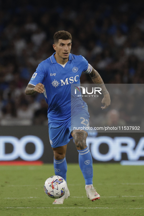 Giovanni Di Lorenzo of Napoli is in action during the Serie A soccer match SSC Napoli vs. Parma Calcio at Stadio Maradona in Naples, Italy,...