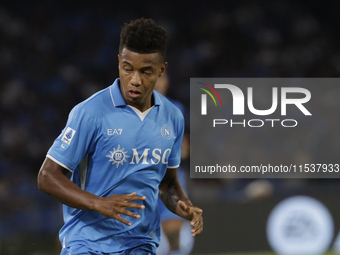 David Neres of Napoli is seen in action during the Serie A soccer match SSC Napoli vs. Parma Calcio at Stadio Maradona in Naples, Italy, on...