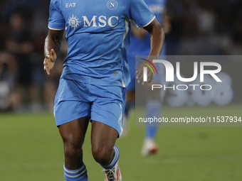 David Neres of Napoli controls the ball during the Serie A soccer match SSC Napoli vs. Parma Calcio at Stadio Maradona in Naples, Italy, on...