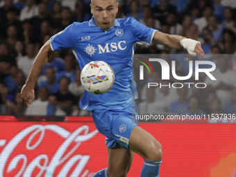 Alessandro Buongiorno of Napoli is in action during the Serie A soccer match between SSC Napoli and Parma Calcio at Stadio Maradona in Naple...