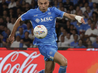 Alessandro Buongiorno of Napoli is in action during the Serie A soccer match between SSC Napoli and Parma Calcio at Stadio Maradona in Naple...