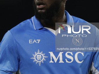 Romelu Lukaku of Napoli looks on during the Serie A soccer match between SSC Napoli and Parma Calcio at Stadio Maradona in Naples, Italy, on...