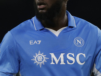 Romelu Lukaku of Napoli looks on during the Serie A soccer match between SSC Napoli and Parma Calcio at Stadio Maradona in Naples, Italy, on...