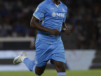 Romelu Lukaku of Napoli looks on during the Serie A soccer match between SSC Napoli and Parma Calcio at Stadio Maradona in Naples, Italy, on...