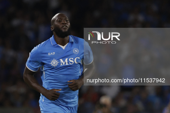 Romelu Lukaku of Napoli during the Serie A soccer match SSC Napoli vs. Parma Calcio at Stadio Maradona in Naples, Italy, on August 31, 2024....