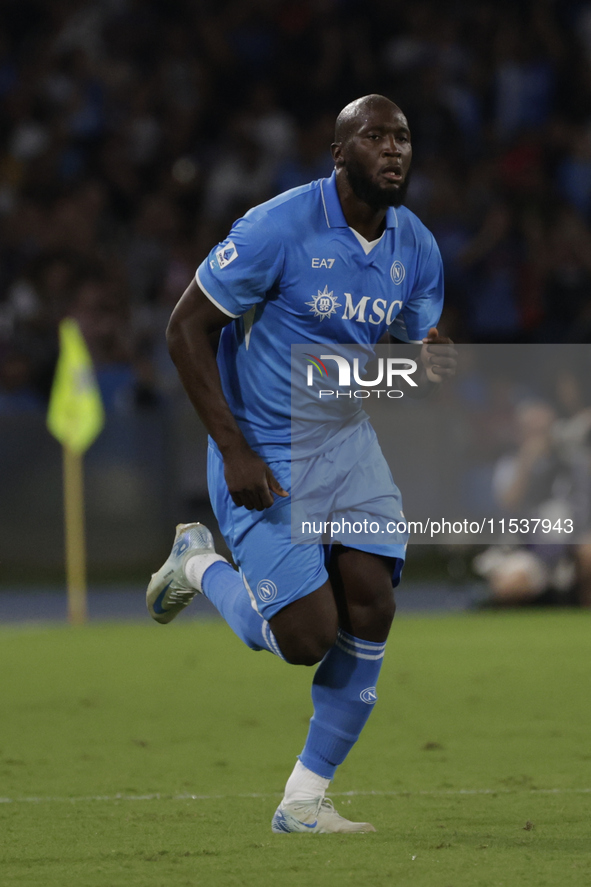 Romelu Lukaku of Napoli during the Serie A soccer match SSC Napoli vs. Parma Calcio at Stadio Maradona in Naples, Italy, on August 31, 2024....