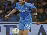 Khvicha Kvaratskhelia of Napoli is in action during the Serie A soccer match SSC Napoli vs. Parma Calcio at Stadio Maradona in Naples, Italy...