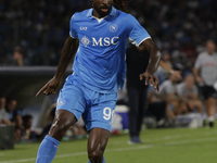 Frank Zambo Anguissa of Napoli controls the ball during the Serie A soccer match SSC Napoli vs. Parma Calcio at Stadio Maradona in Naples, I...