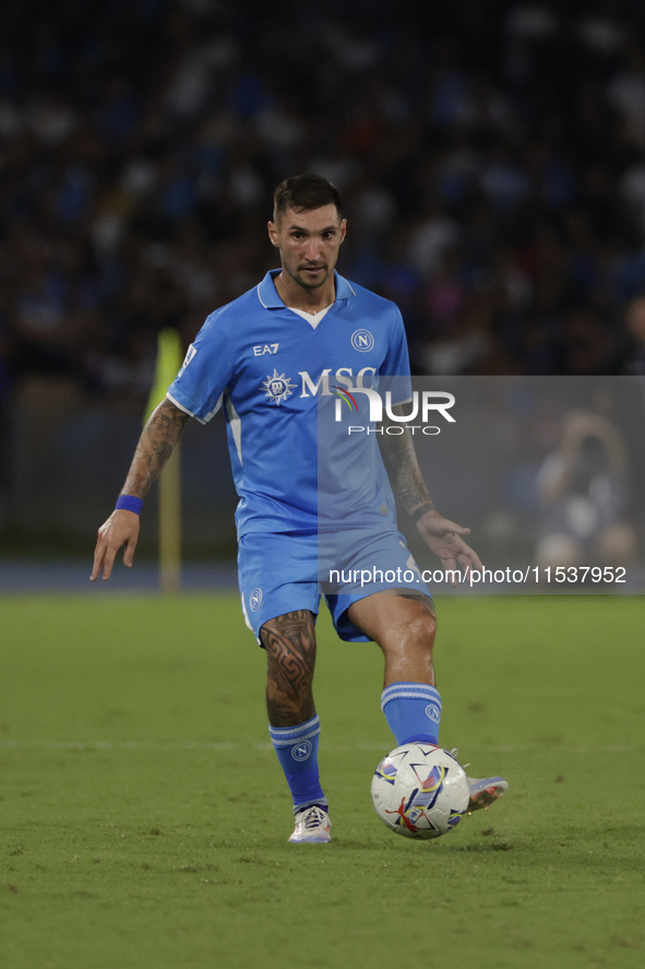 Matteo Politano of Napoli controls the ball during the Serie A soccer match between SSC Napoli and Parma Calcio at Stadio Maradona in Naples...