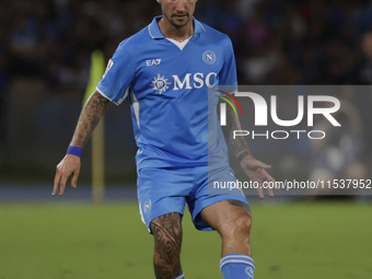 Matteo Politano of Napoli controls the ball during the Serie A soccer match between SSC Napoli and Parma Calcio at Stadio Maradona in Naples...