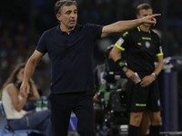 Parma's Coach Fabio Pecchia reacts during the Serie A soccer match between SSC Napoli and Parma Calcio at Stadio Maradona in Naples, Italy,...